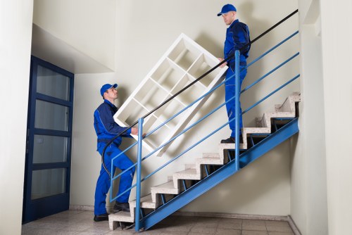 Mover protecting property and checking a safe route