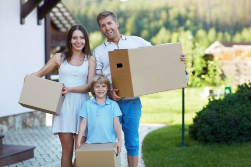 Moving van and home removal scene in Tulse Hill