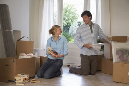 Packed household items ready for a home removal in Tulse Hill